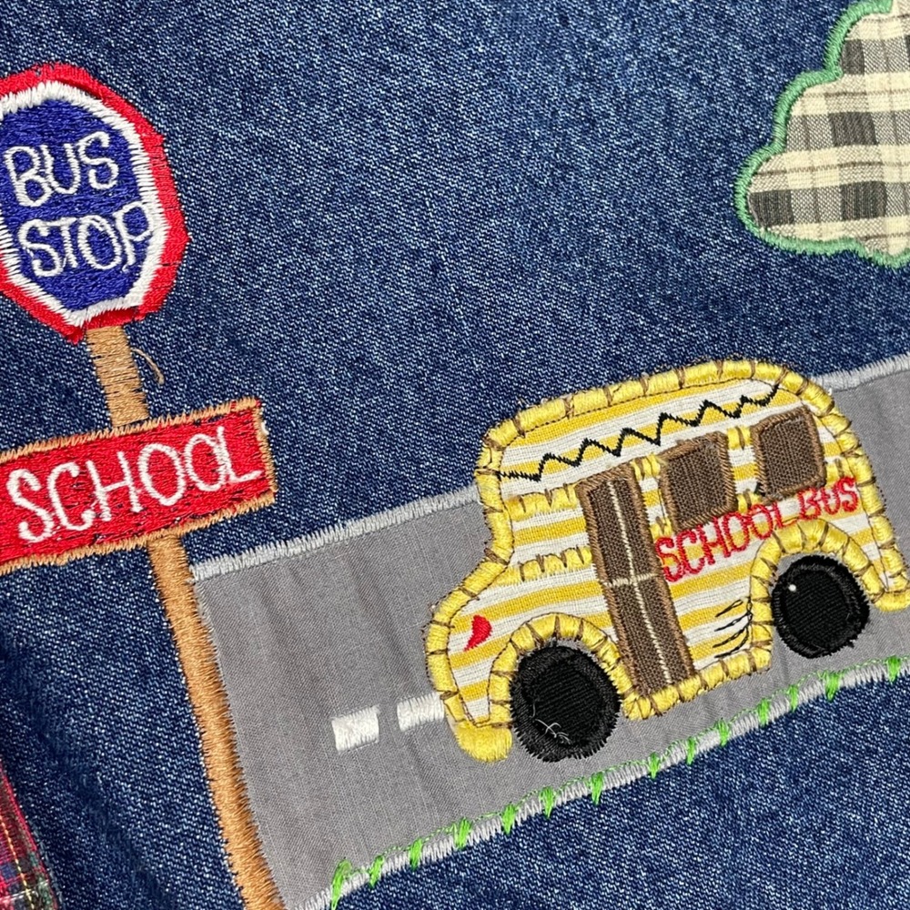 Keren Hart Denim Jacket Cotton Women S Blue Excellent Teacher Back to School - Picture 5 of 9